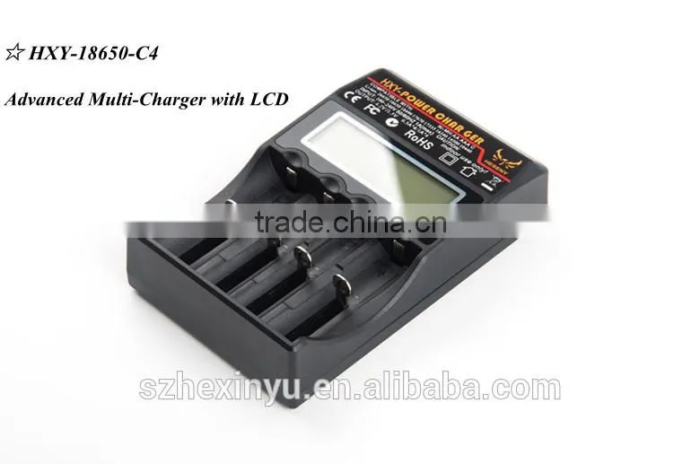 4 slot AA/AAA NiMH LCD Smart Battery Charger