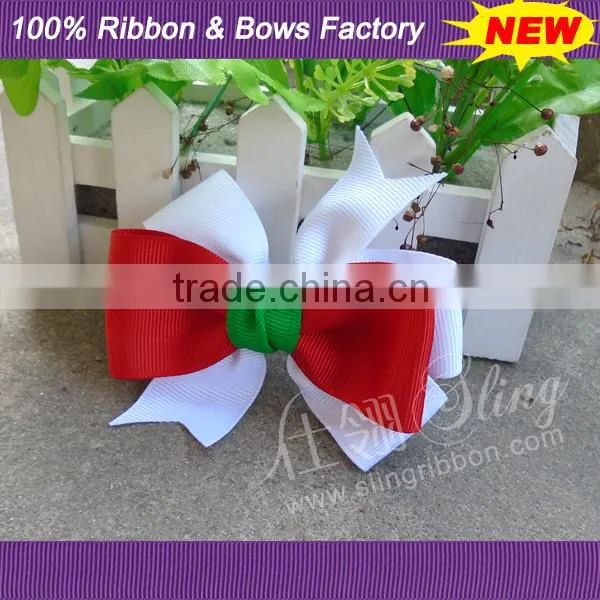 Handmade Christmas Style Grosgrain Ribbon Covered Plastic Headband