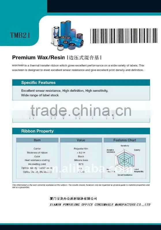 High performance Near Edge Barcode Ribbon
