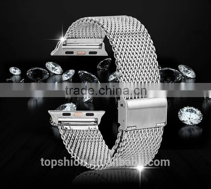 Luxury for iwatch stainless steel strap, luxury metal watch band for apple iwatch