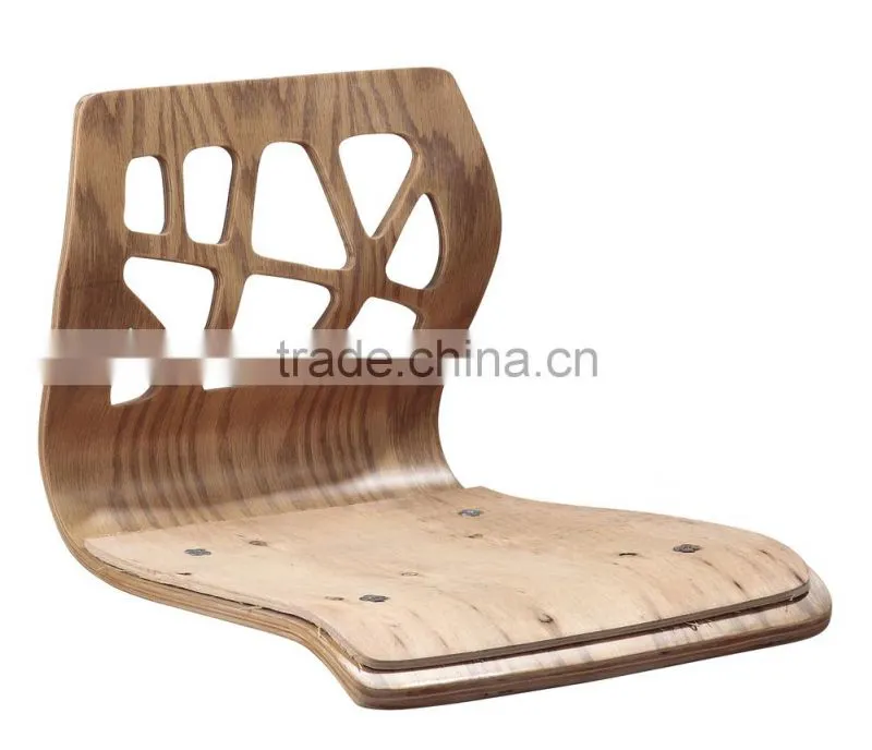 2015 New Leatherette Cushion Plywood Dining Chairs with Wooden Legs