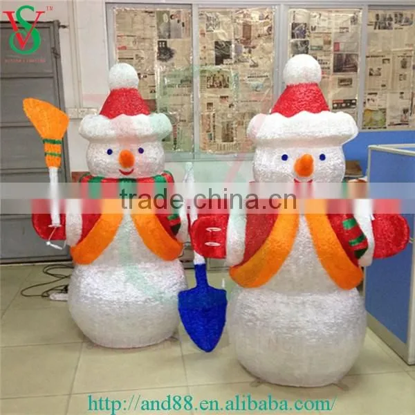 3D Outdoor Festival lightings motif sculpture light led snowman light