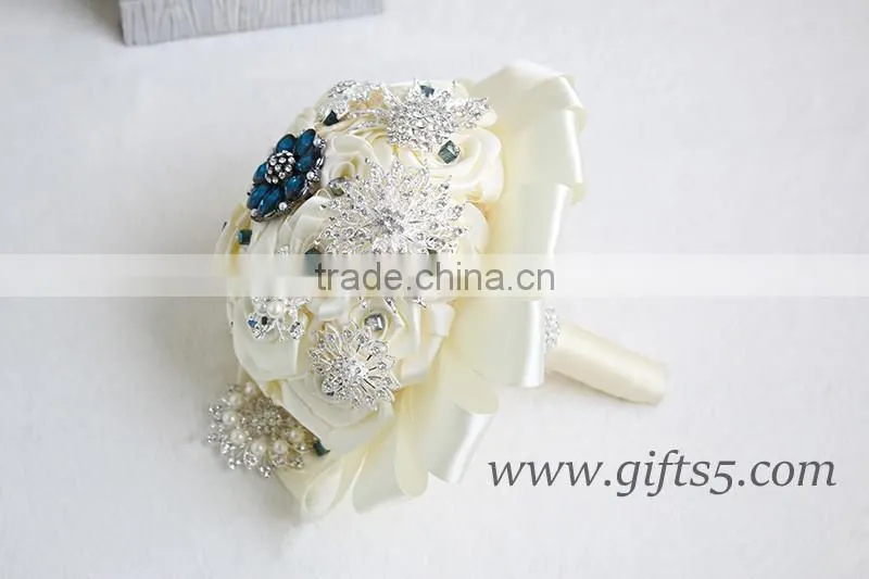 High quality luxurious blue wedding buquet