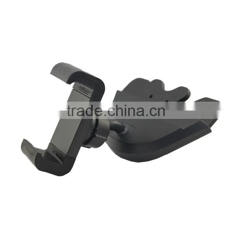 Fully adjustable car mount cradles CD slot holder for mobile phones clip design