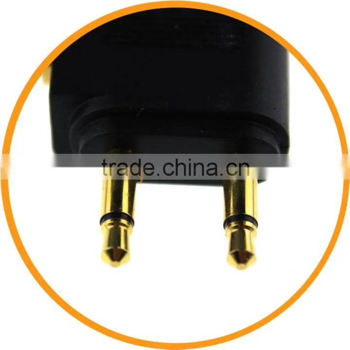 3.5mm to 1/8" Headphone Audio Adapter for Airplane Headset from Dailyetech