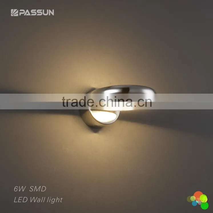fresh style crome coated ring shape wall lamp