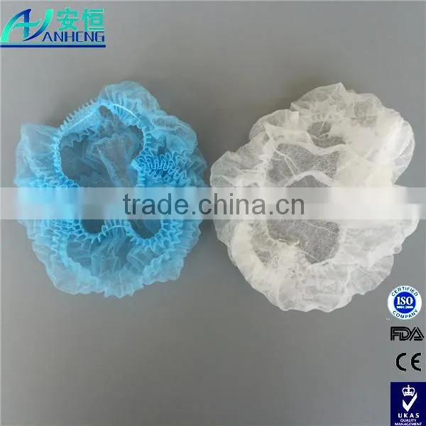 machine made nonwoven cheap price colorful bouffant caps