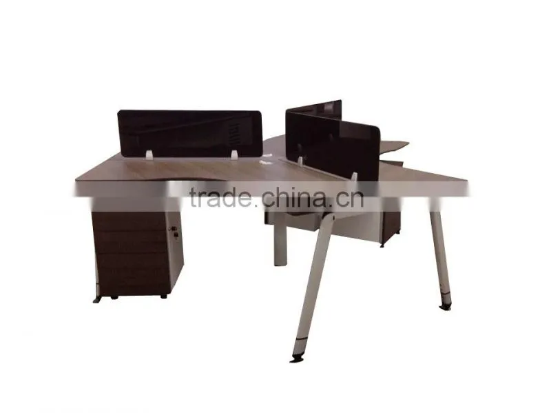 Latest Design Standard Sizes of Workstation Furniture For 3 Person