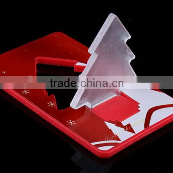 New Arrived Portable Pocket Christmas Tree LED Card Light Lamp