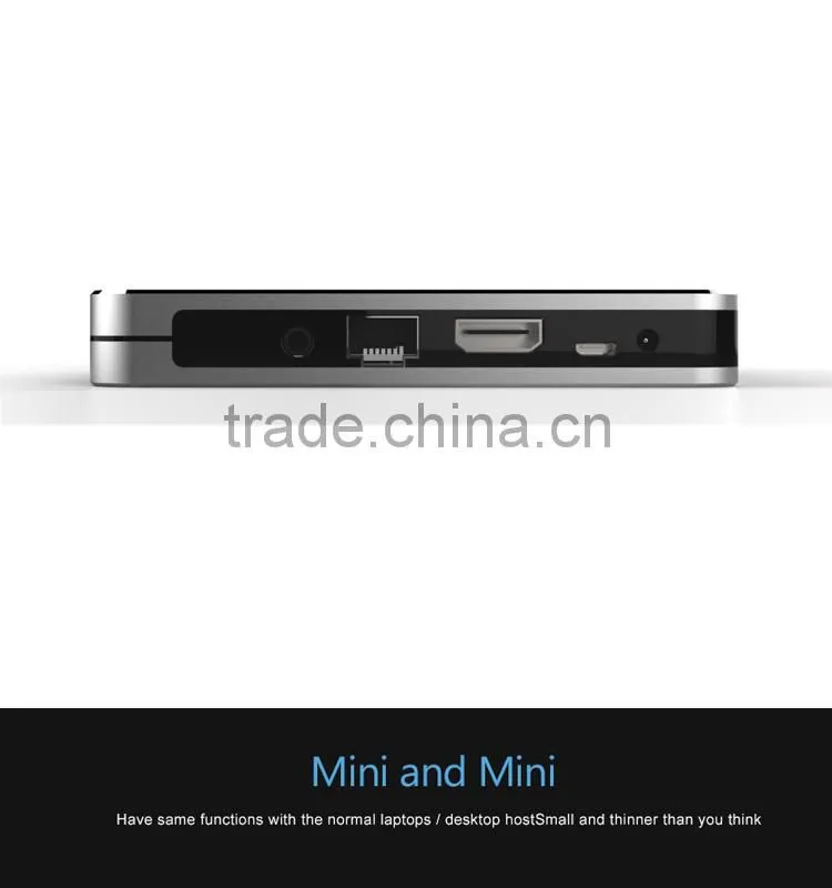 Windows 8.1 android 4.4 dual OS 32G large flash memory metal mini computer
