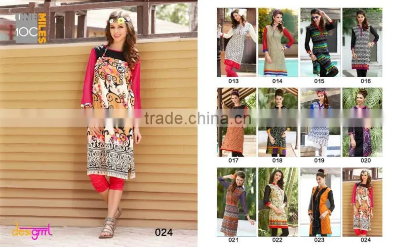 Large Indian Women Desinger Kurta Cotton Embroidered Kurti Bollywood Top Tunic