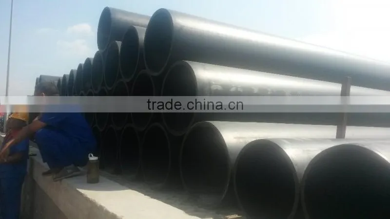 factory price DN50-DN1000 black pe plastic pipes steel framed hdpe pipe