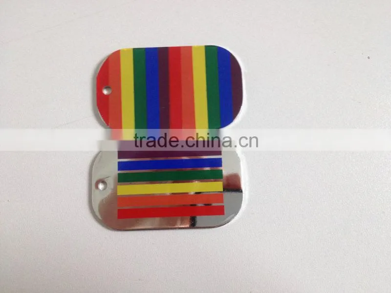 Wholesale gay pride metal dog tag, rainbow metal necklace for gift