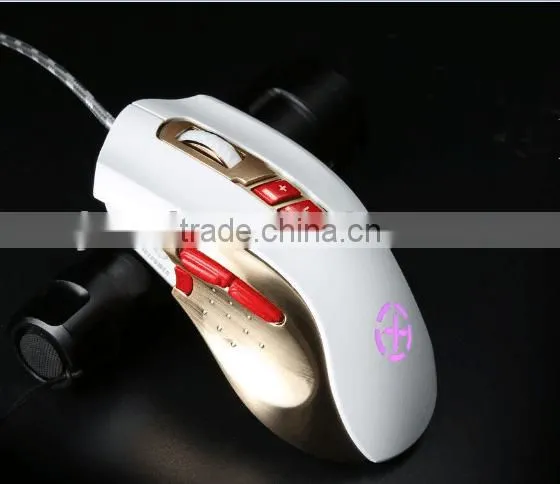 latest private model metal sides 8d funny computer glowing gaming mouse with driver