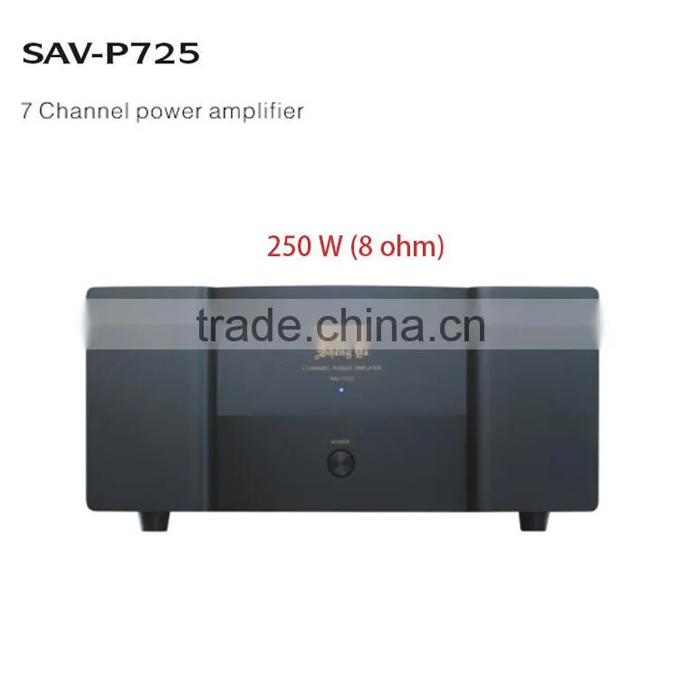 Amplifier manufacturer factory price home theater 250w 8 ohm black color surround sound 7.1 channel power amplifier kit