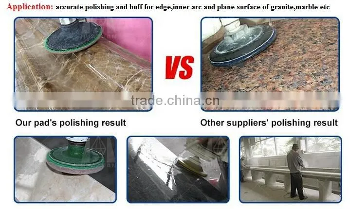100mm marble type polishing pad diamond hand pads backing pad