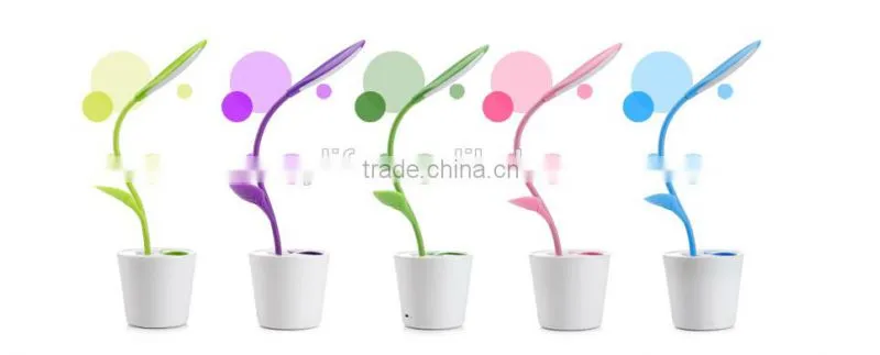 Modern Sapling Pen - holder Desk Light Lithium Battery Led Table Lamps with Touch Dimmer