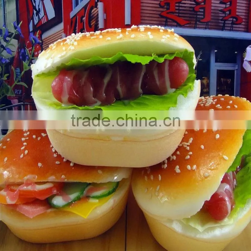 Big PU quality hamburger for restaurant display | Ideal DIY gift props | - Fake food manufacturer