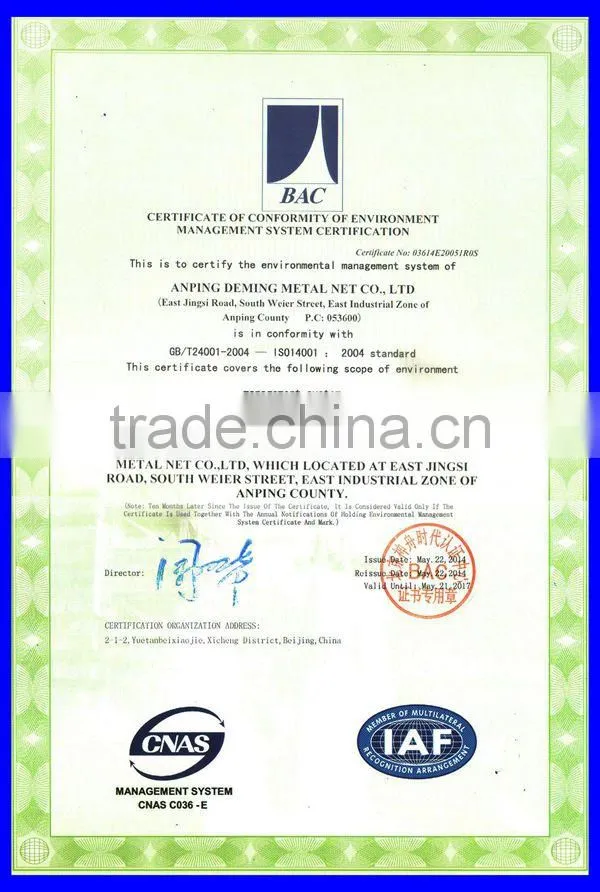 ISO9001:2008 Temporary Fence Box Plastic Feet