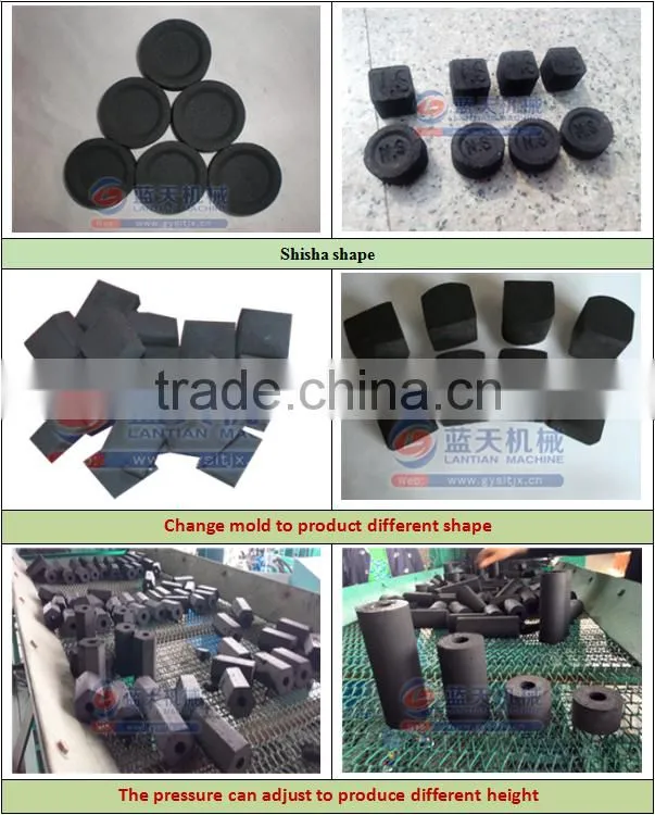 Hydraulic briquetting oak wood charcoal powder briquette making machine