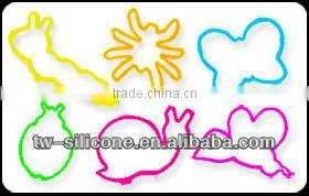 super elastic silicone rubber bands with animal design