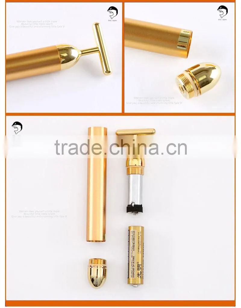 Energy 24K Gold Beauty Bar Vibrating Facial Massager