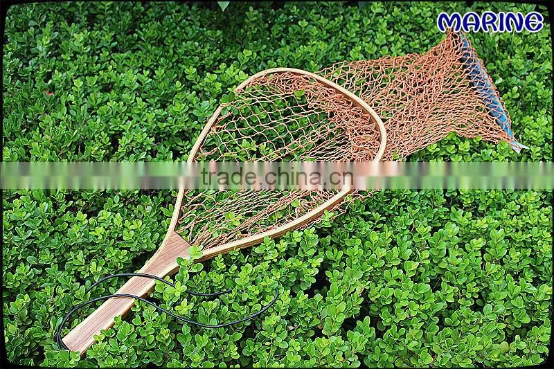 Braided Landing Net With Wooden Handle