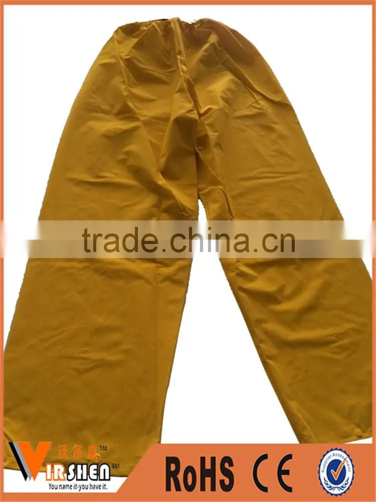 100% waterproof breathable polyester or pvc industrial rain coat plastic raincoats 2pcs set