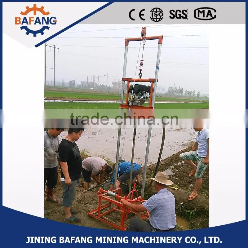gasoline small water well drilling machine 100 ft