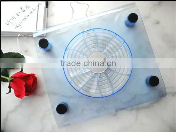 creative clear laptop radiator with big fan