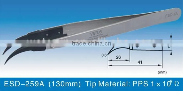 ESD-259A Replaceable Tip Stainless Steel Tweezers,China Factory