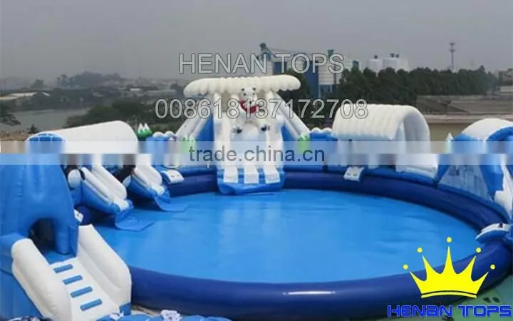 Rectangular Above Ground Swimming Pool Dinosaur Inflatable
