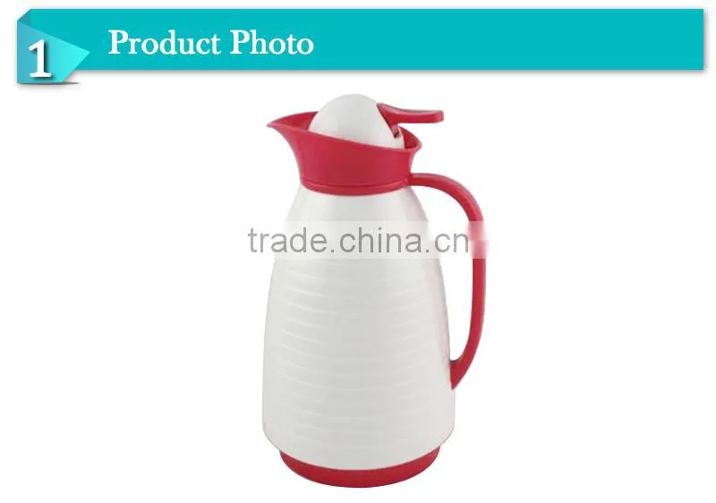 Kitchenware vacuum pot ,plastic outer glass inner vacuum juice jug(JGCW)