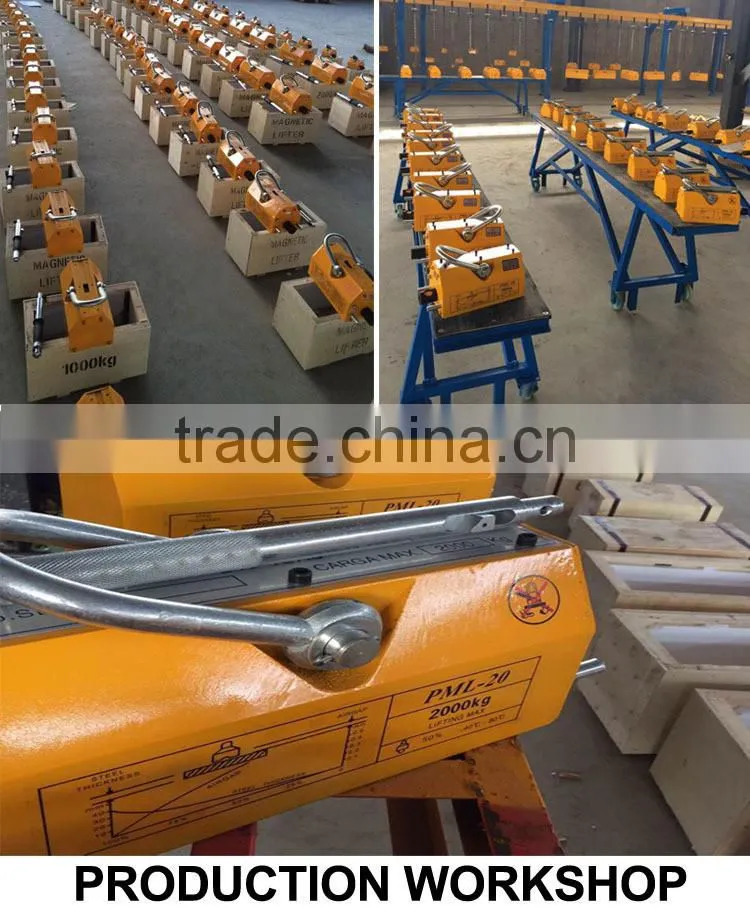 1 ton magnet crane lifter magnetic permanent plate lifter