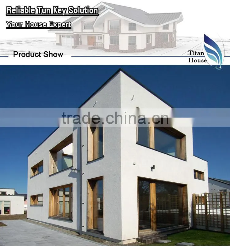 Low Cost Passive Prefab 250m2 House Plans with Window Frame