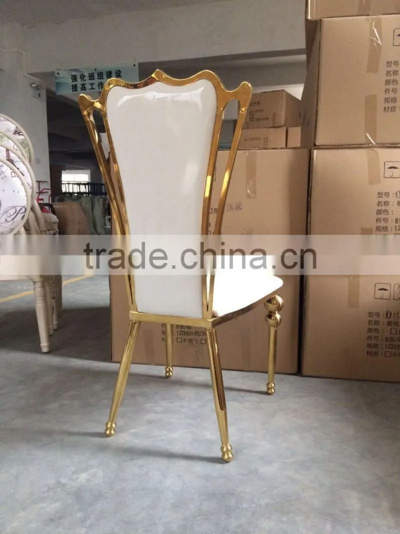 Fashion modern stainless steel dining chair furniture stainless steel dining table and chair sets