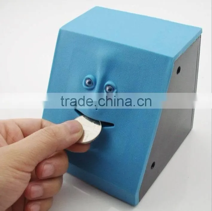 Creative Human Face Shape Saving Pot, Stealing Saving Money Box/Plastic Coin Bank