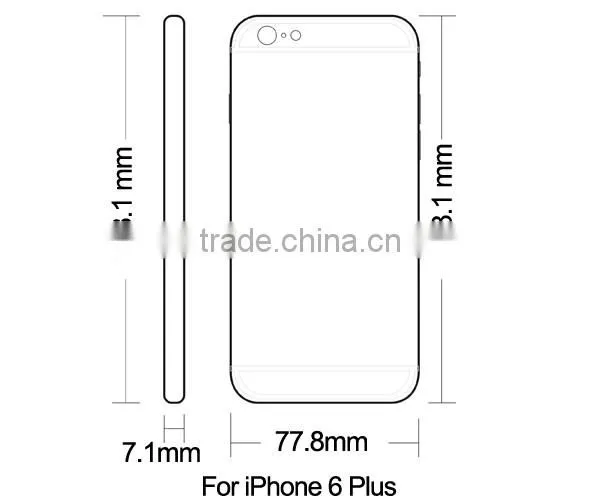 For iphone 6/6plus black housing back cover replacement,black crystal housing