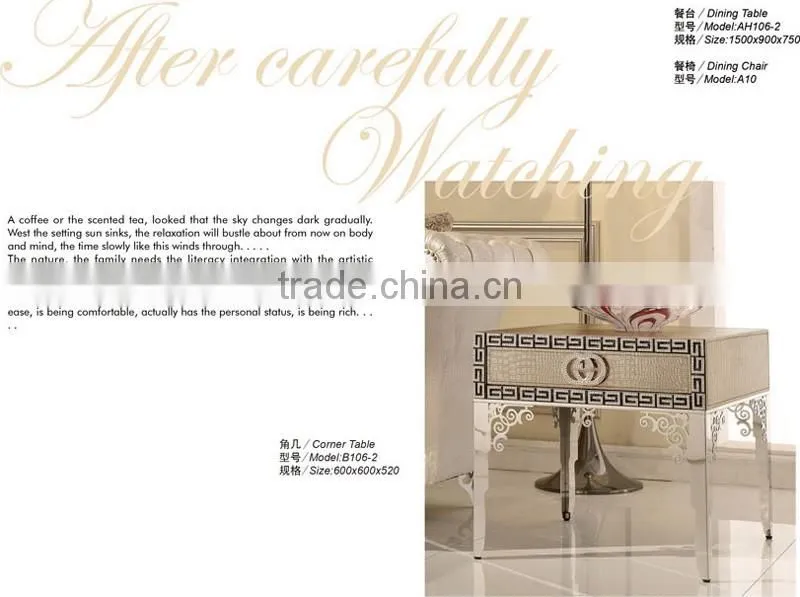 Fashional style stainless steel corner/side table/modern furniture B106-2