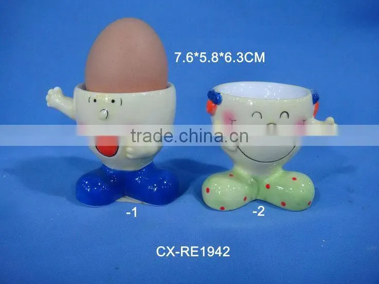 Ceramic egg cup ;ceramic easter egg cup; christas dolomite egg cup