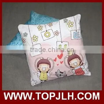 2017 hot wholesale sublimation logo printed pillow covers