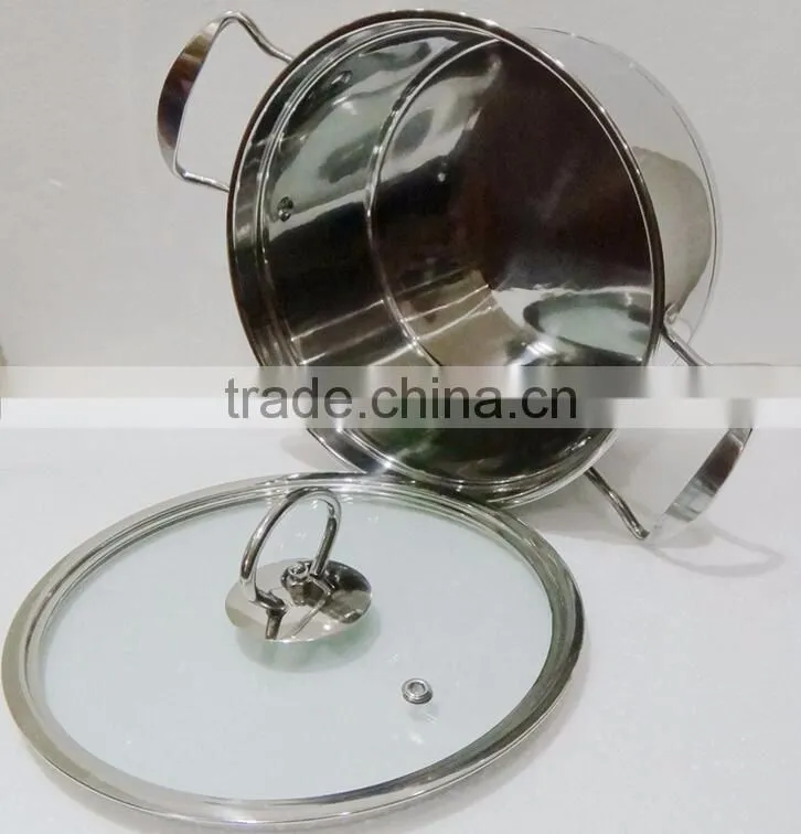 High quality stainless steel stock pot with mirror polish