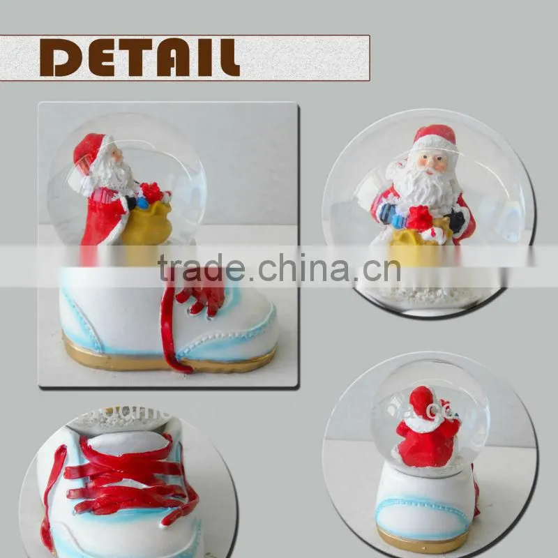 Bloom DIY design shoe shaped christmas snow globe