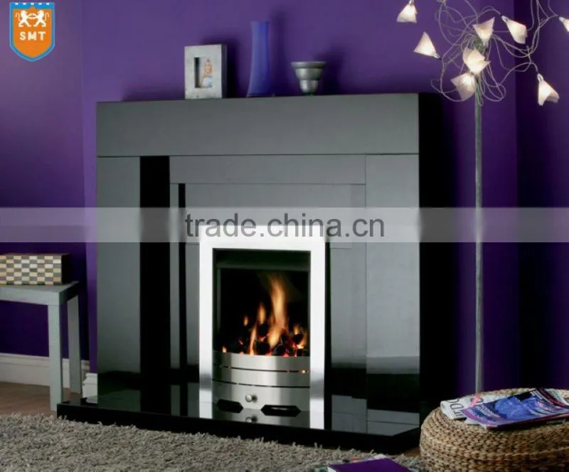 Black Granite Stone Fireplace Mantel /Indoor Fireplace