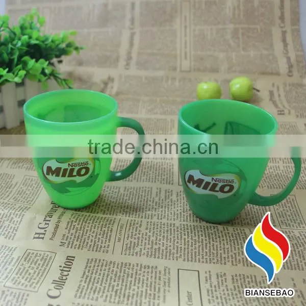 cheap gifts plastic mug , PP food grade promotional plastic mug