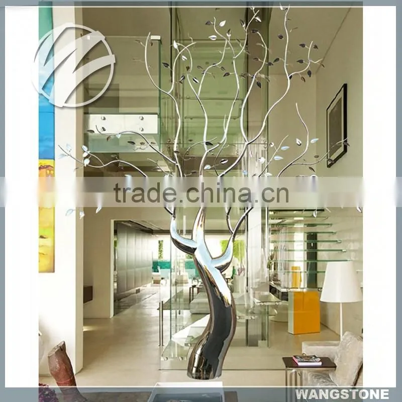 Attractive Indoor Decor Metal Stainless Steel Tree Sculpture