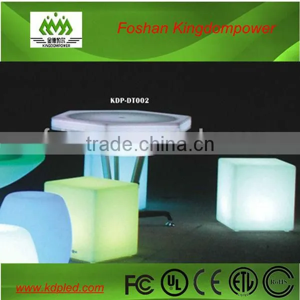 Home uese rechargeable battery illuminated led dining table