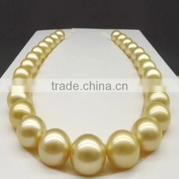 wholesale 12-13mm golden round south sea pearl strands
