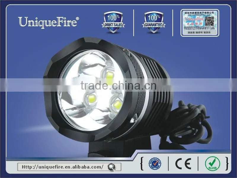 Uniquefire cree t6 rechargeable mining red led bike headlamp