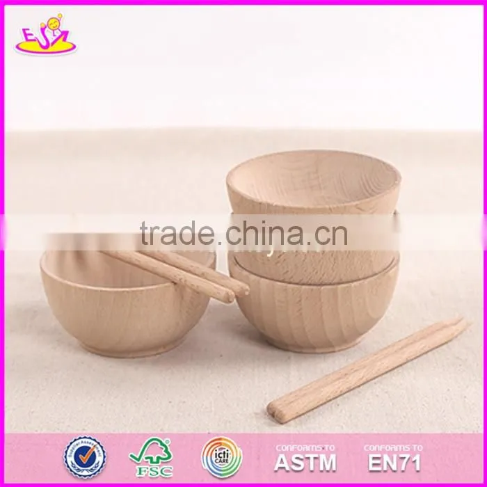 2017 New design preschool toddlers natural wooden dinner set toys W10B178